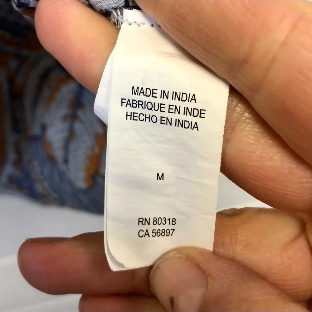 Lucky Brand Rami Peasant Boho Blouse - Picture 11 of 16